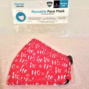 Christmas Red "HoHoHo" Face Mask for Men & Women N